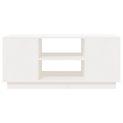 Mesa De Centro De Madera Maciza De Pino Blanco 90x49x40,5 Cm_3