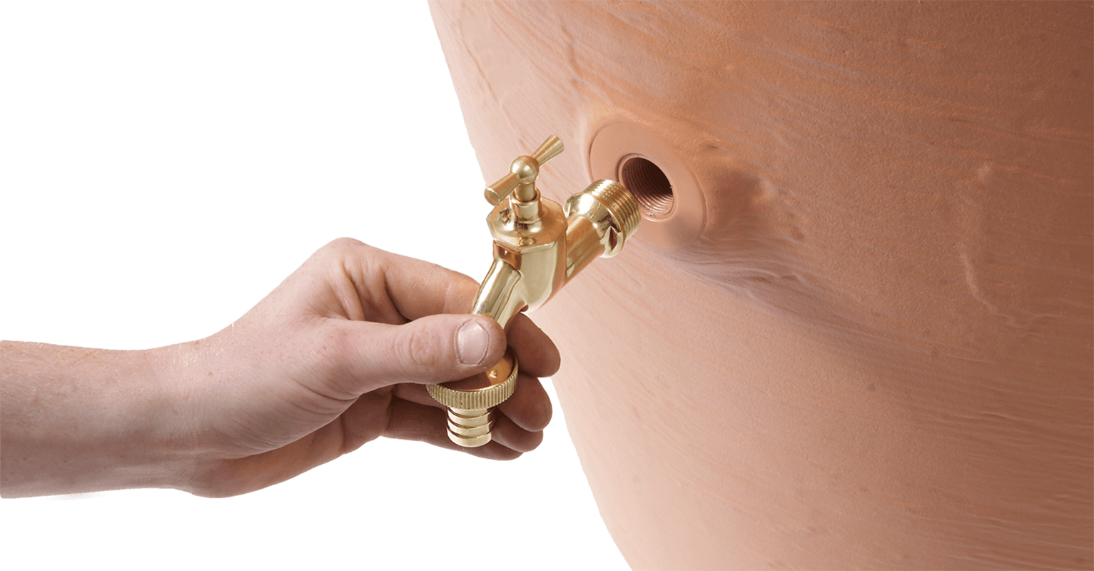 Kit pluvial depósito ànfora terracotta y filtro bajante redondo Graf_2