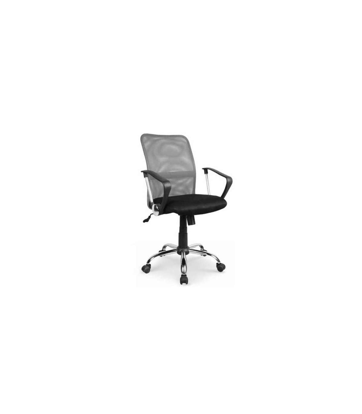 Silla Despacho Giratoria Elevable Acabado Gris/negro, 58 Cm(ancho) 92/102 Cm(altura) 62 Cm(fondo)_0