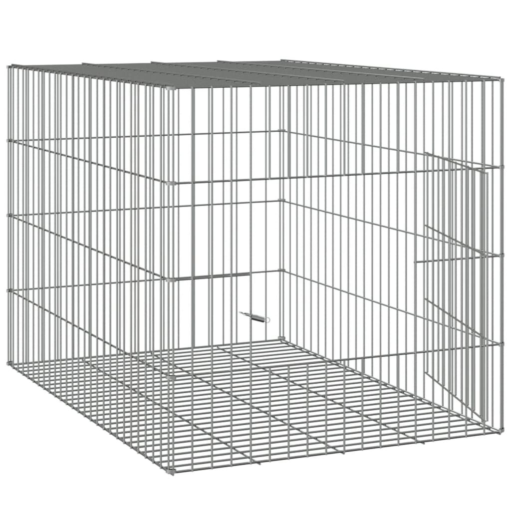 Vidaxl Jaula Para Conejos Hierro Galvanizado 78x54x54 Cm_3