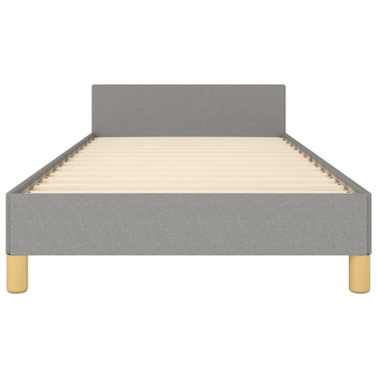 Estructura De Cama Con Cabecero De Tela Gris Claro 100x200 Cm / Vetonek_5