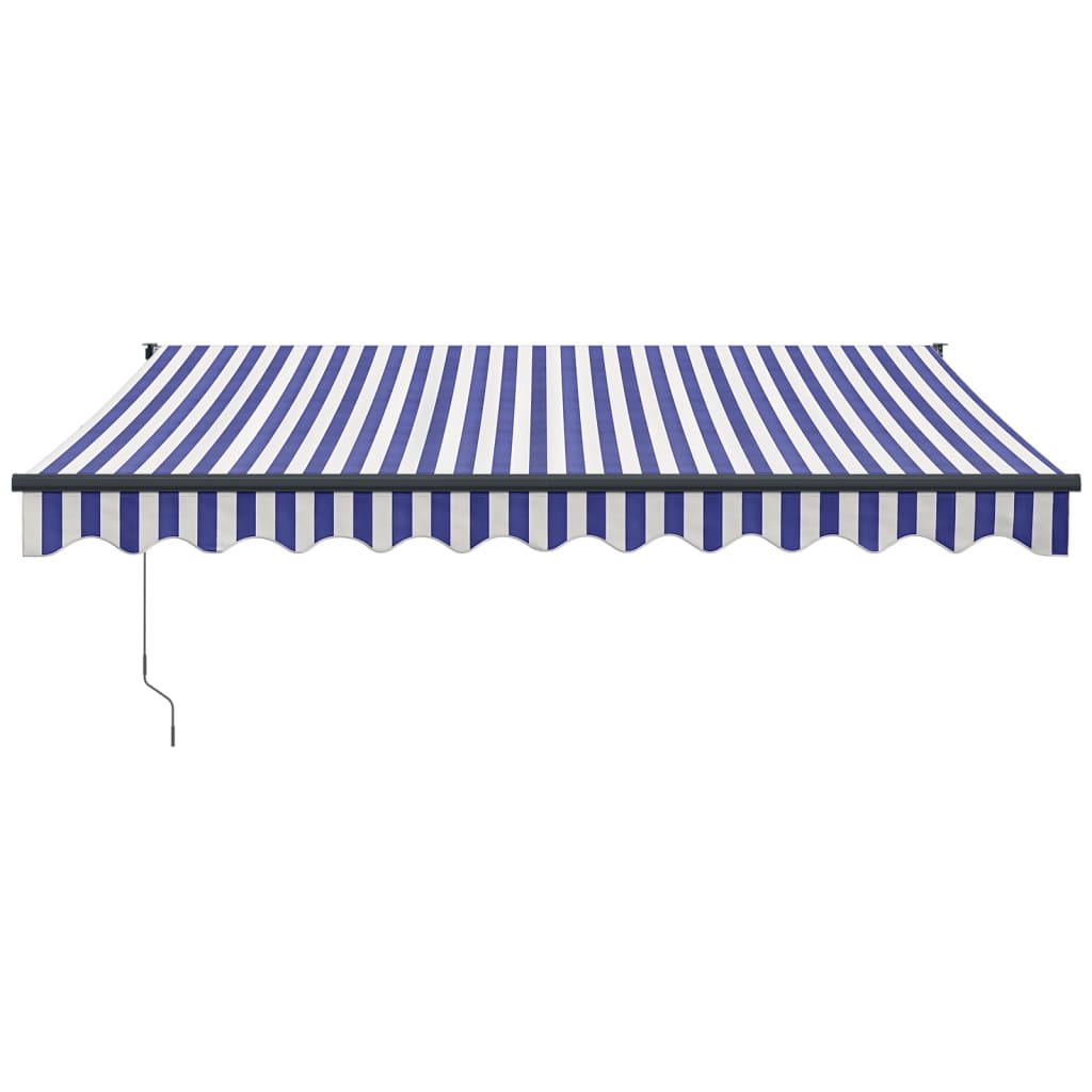 Toldo Retráctil Automático Azul Y Blanco 3x2,5 M_2