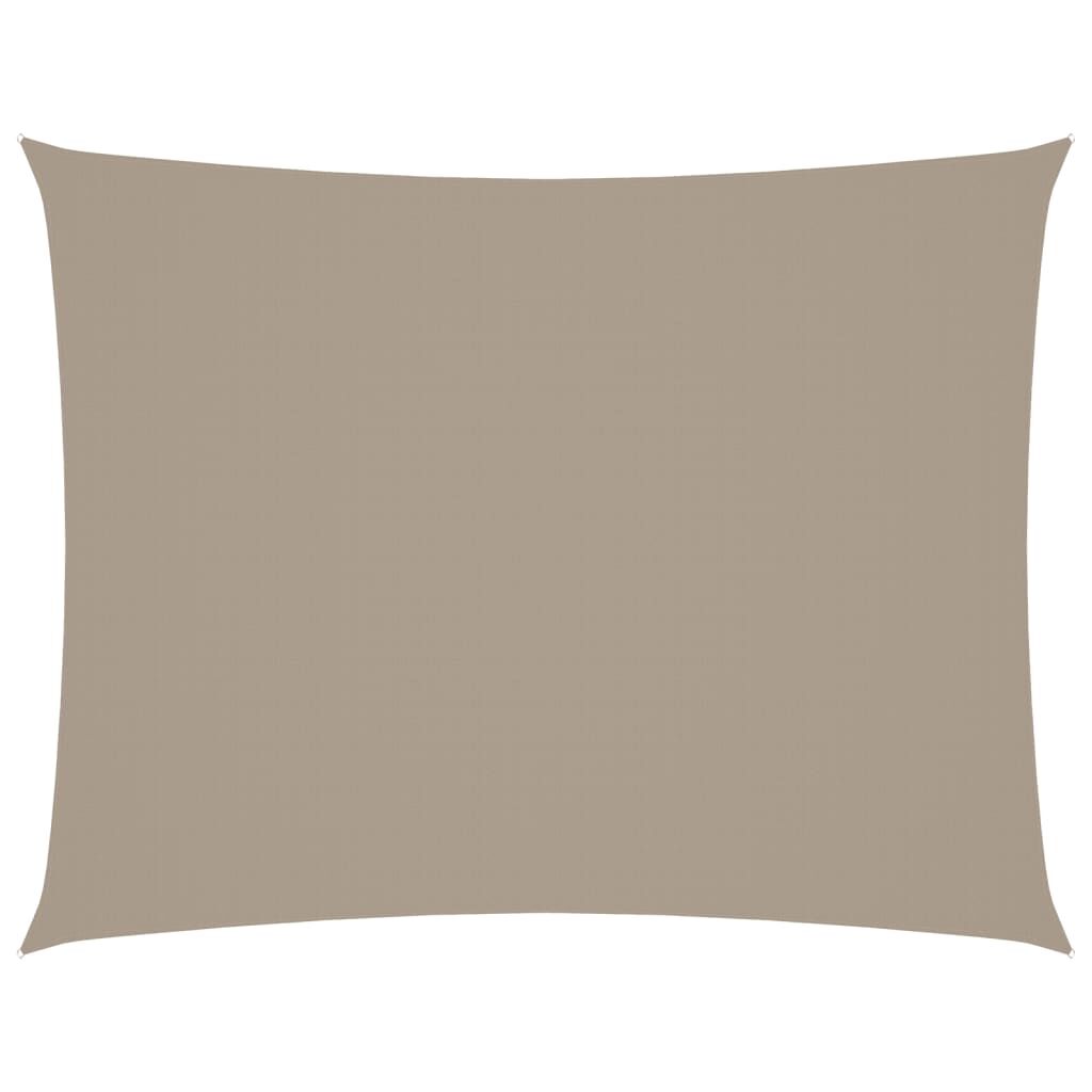 Vidaxl Toldo De Vela Rectangular Tela Oxford Gris Taupe 3x4,5 M_0
