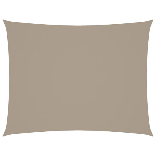 Vidaxl Toldo De Vela Rectangular Tela Oxford Gris Taupe 3x4,5 M_0