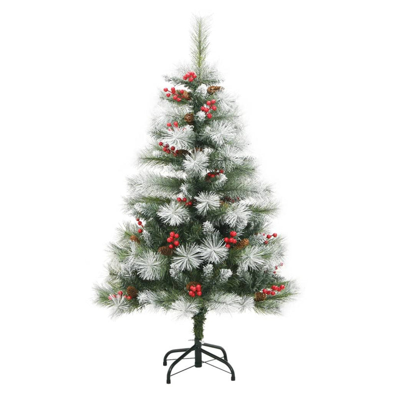 Vidaxl Árbol Navidad Artificial Con Bisagras 150 Led Y Bolas 120 Cm_4
