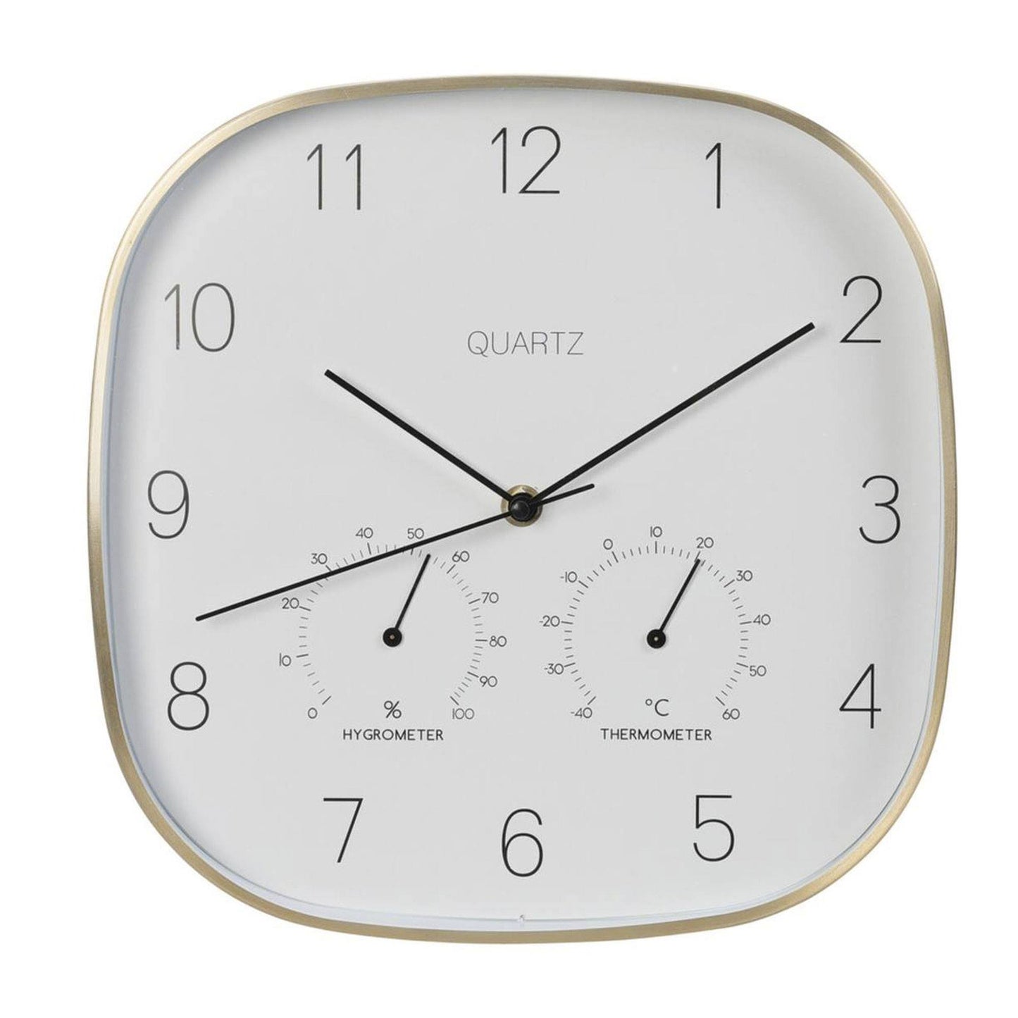 Well Home Reloj De Pared Marco Dorado Ø28,5x4cm