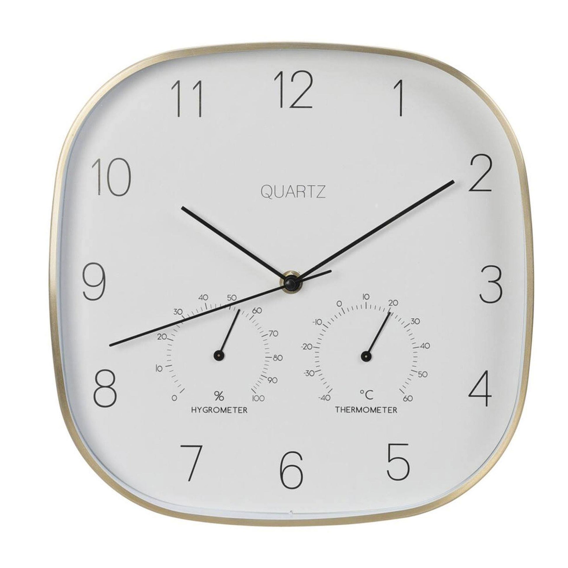 Well Home Reloj De Pared Marco Dorado Ø28,5x4cm