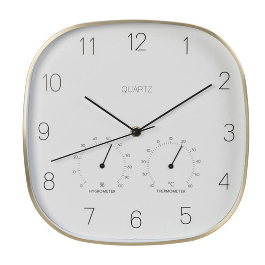 Well Home Reloj De Pared Marco Dorado Ø28,5x4cm
