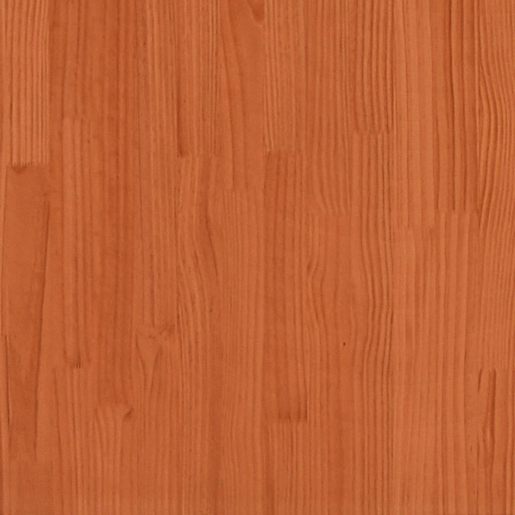 Mueble Zapatero Madera Maciza De Pino Marrón Cera 110x34x45 Cm / Vetonek_5