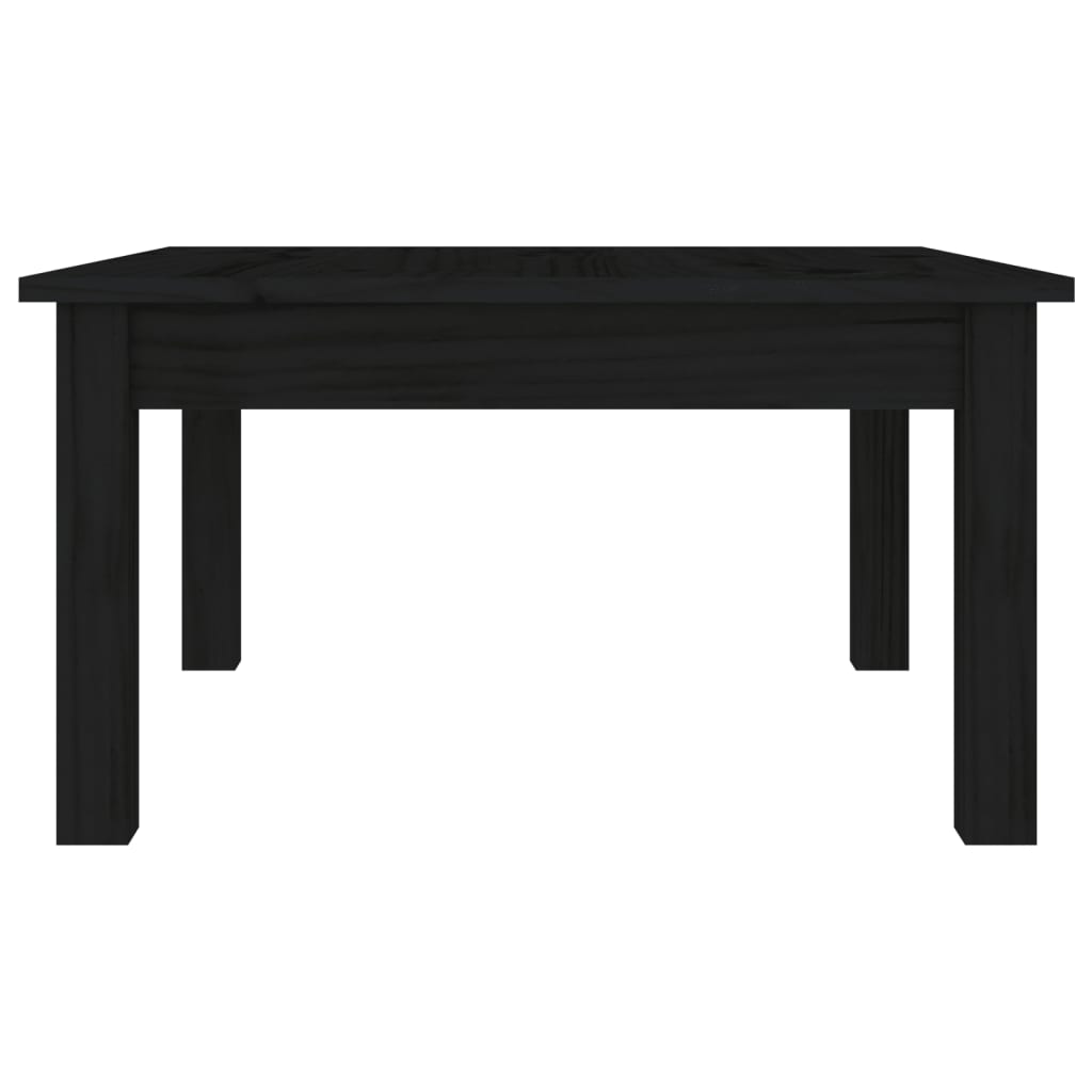 Mesa De Centro De Madera Maciza De Pino Negro 55x55x30 Cm_3