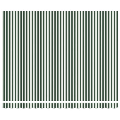 Toldo Retráctil Verde Y Blanco 400 X 300 Cm Tela Y Aluminio_2
