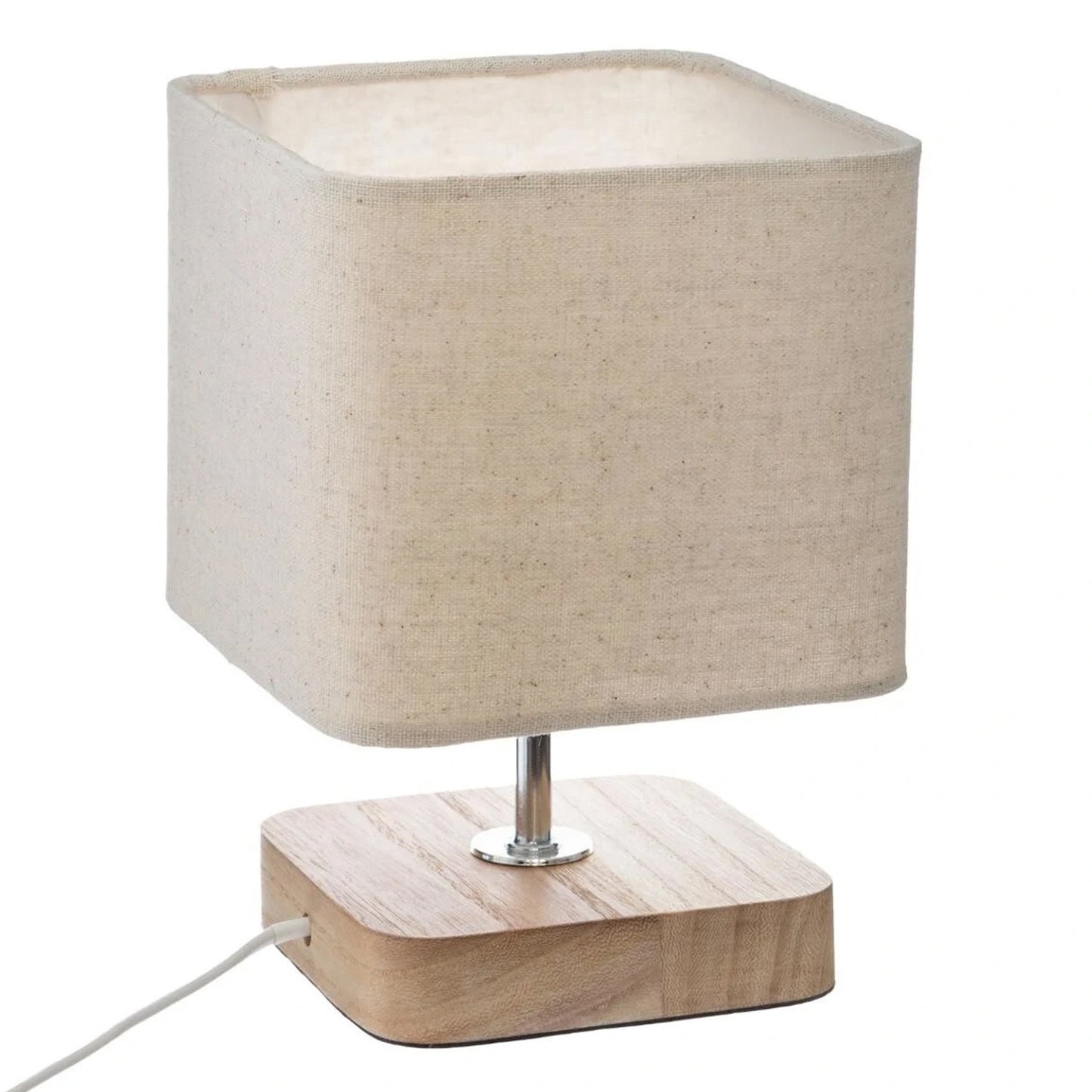 Wellhome Lámpara Sobremesa Madera H.21cm_0