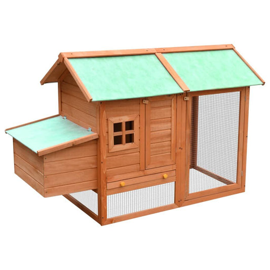 Vidaxl Gallinero Madera Maciza Pino Y Abeto 170x81x110 Cm_0