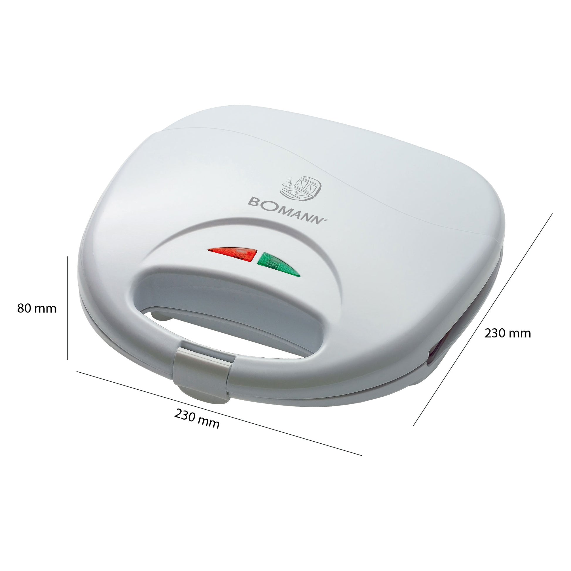 Sandwichera, 2 Sandwiches, Placas Antiadherentes, Regulador Temperatura, Tostado Perfecto Bomann St 5016 Cb 750w_5