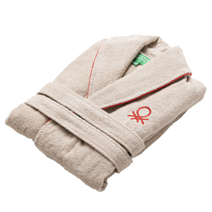 Albornoz L/xl 360gsm 100%algodon Beige Casa Benetton_4