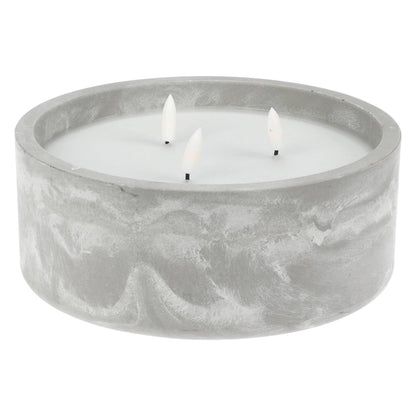 Well Home - Pack 3 Velas Led Redondada Gris Marmolado