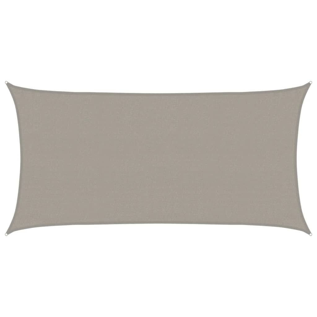 Vidaxl Toldo De Vela Rectangular Hdpe Gris Claro 160 G/m² 3x6 M_0