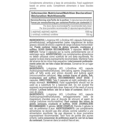 Gh (arginina Y Ornitina) - 100 Cápsulas Vegetales - Precursor De La Testosterona - Masmusculo_4