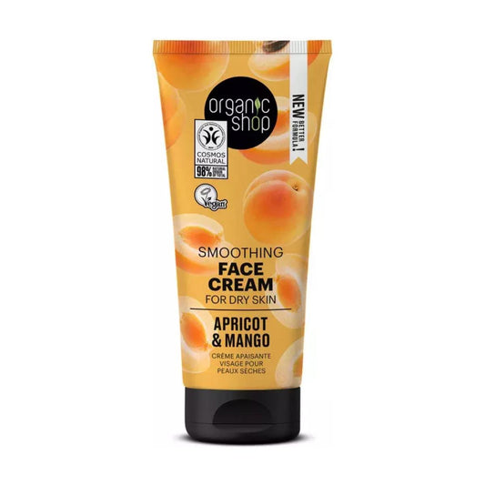 Crema facial ligera diaria para piel seca albaricoque y mango, Organic Shop 50 ml