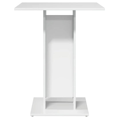 Mesa De Bistró Madera Contrachapada Blanco Brillo 60x60x75 Cm_2