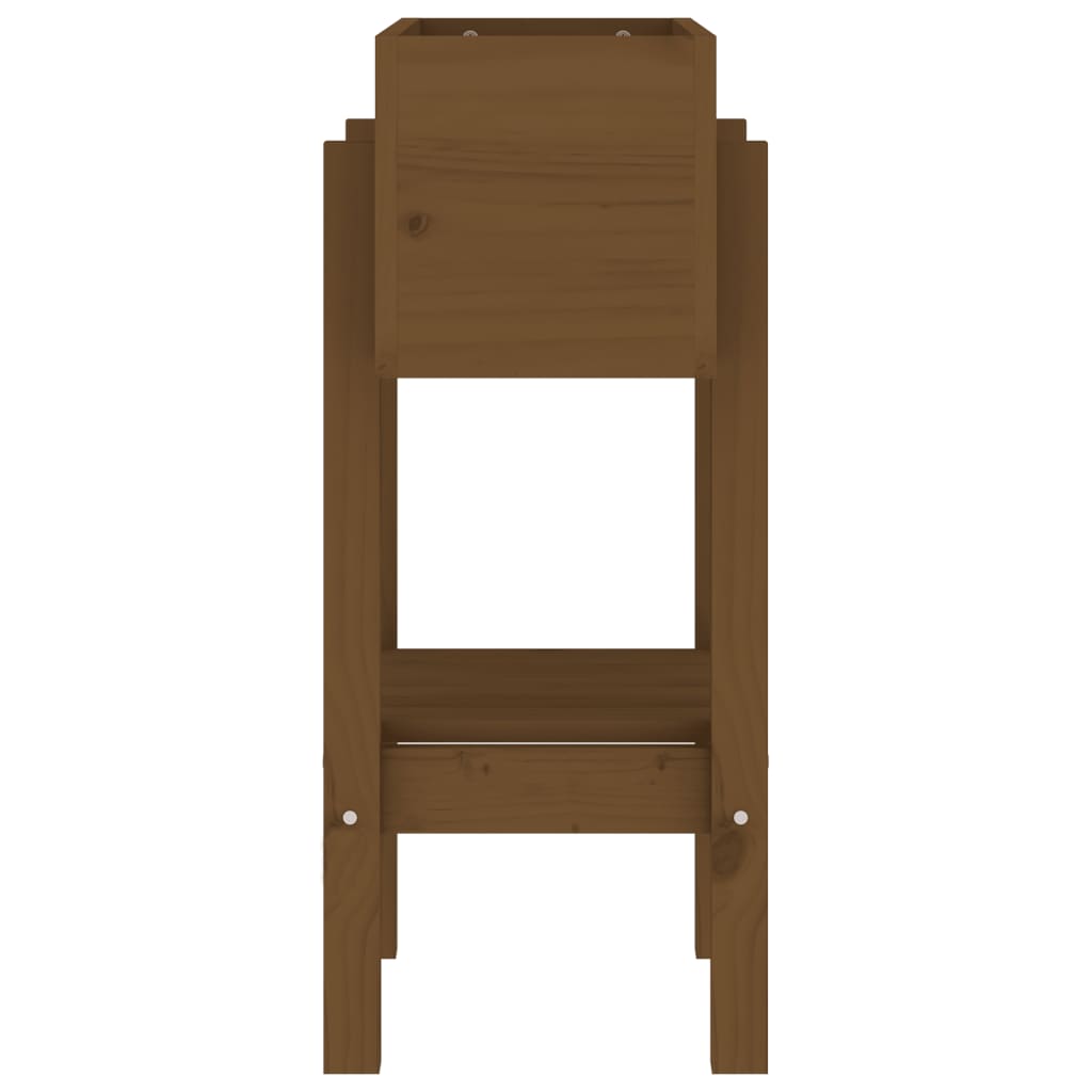 Jardinera Madera Maciza De Pino Marrón Miel 62x30x69 Cm_4