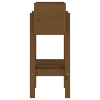 Jardinera Madera Maciza De Pino Marrón Miel 62x30x69 Cm_4