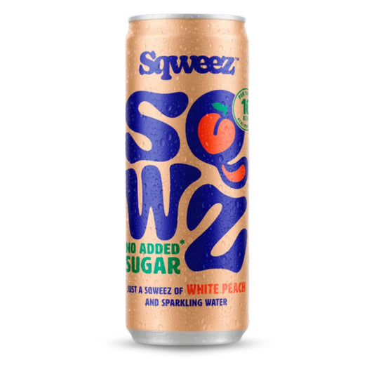 Bebida sabor melocotón baja en calorías SQWZ 250ml