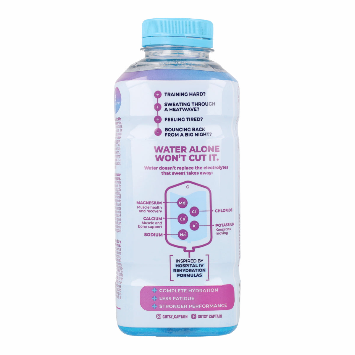 Bebida Natural Electrolyte Cool Blue Pet The Gutsy Captain 600 ml