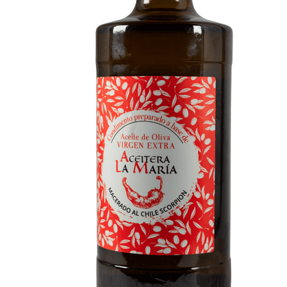 Aceite De Oliva Virgen Extra Macerado Al Chile Scorpion 50 Cl Cristal
