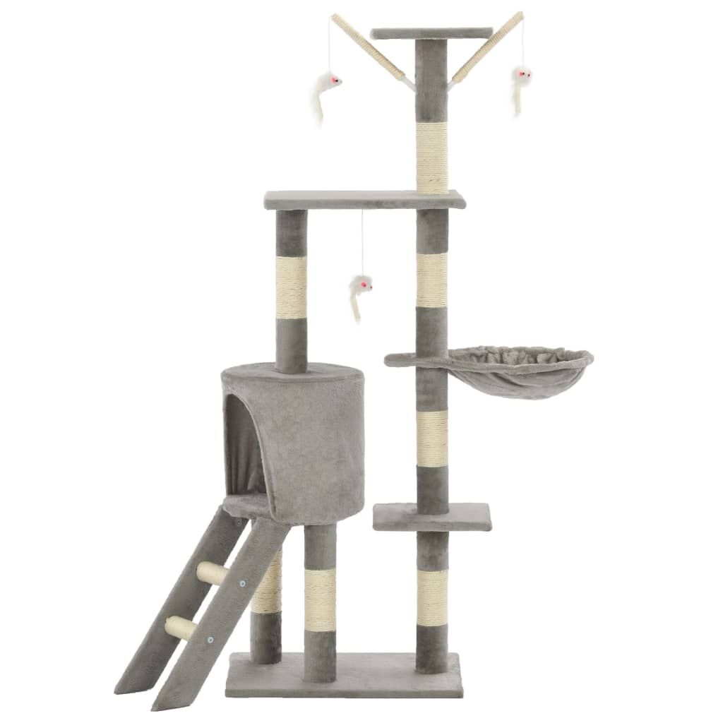 Vidaxl Rascador Para Gatos Con Poste De Sisal 138 Cm Gris_2