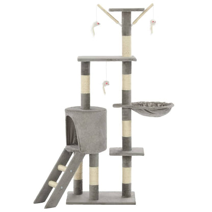 Vidaxl Rascador Para Gatos Con Poste De Sisal 138 Cm Gris_2