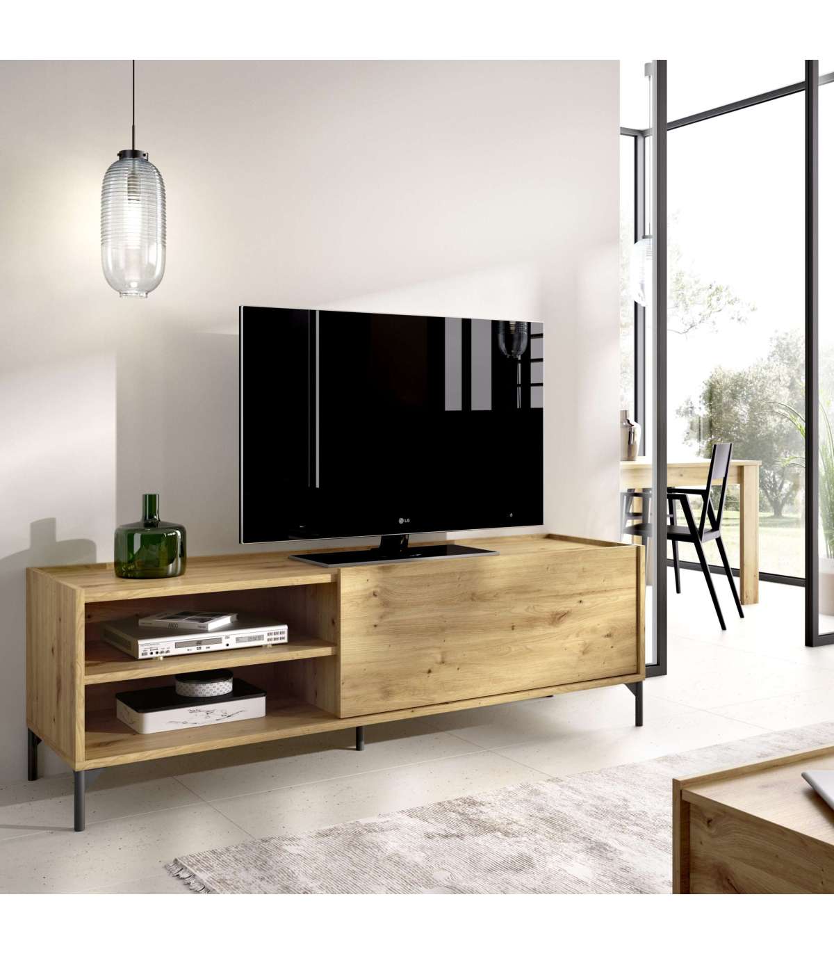 Mueble De Televisión Cazalilla En Acabado Nordic 47 Cm(alto)155 Cm(ancho)43 Cm(largo)_0