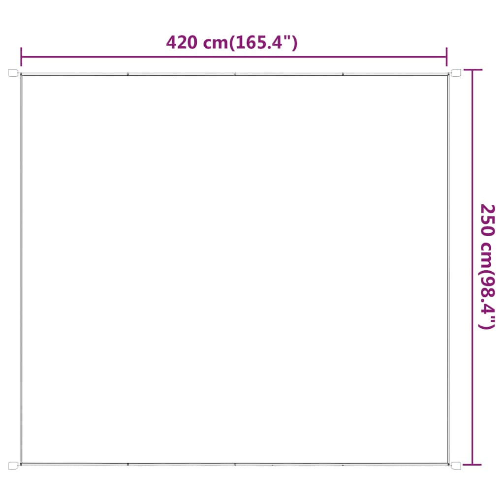 Vidaxl Toldo Vertical Blanco 250x420 Cm Tela Oxford_2