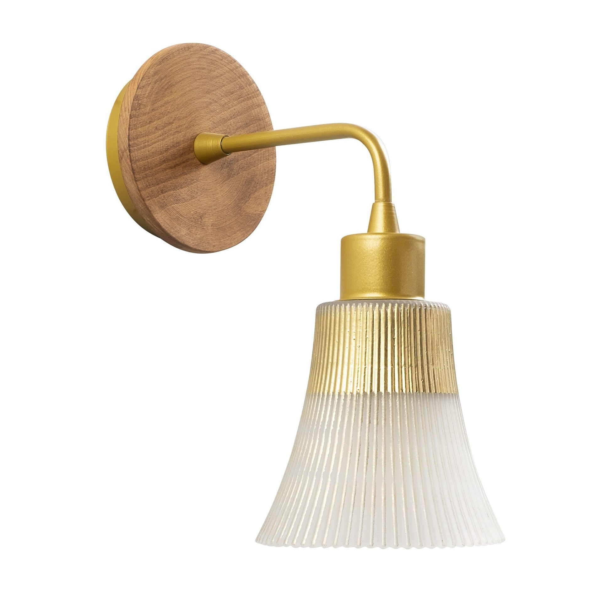 Aplique De Pared, Hierro , Oro, 13x13x28, Casquillo E 27 Max 40 W_2