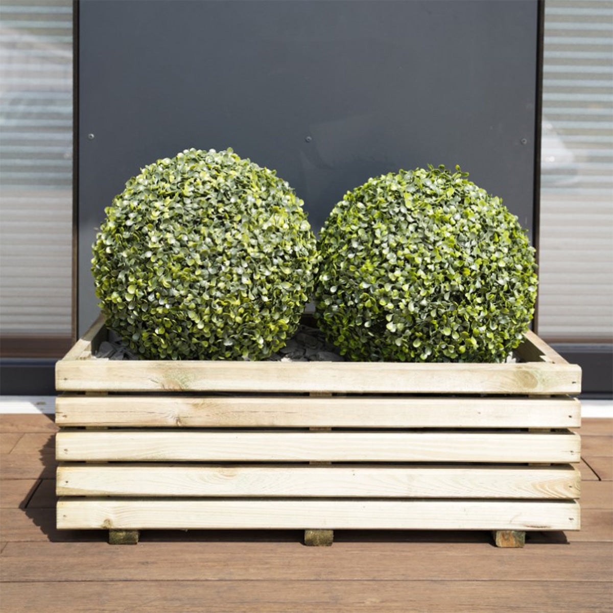 Jardinera de madera rectangular Kub 80 cm 60 L