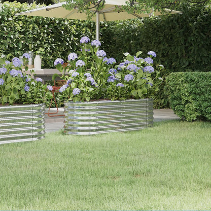 Jardinera De Acero Galvanizado Plateado 114x40x68 Cm_1