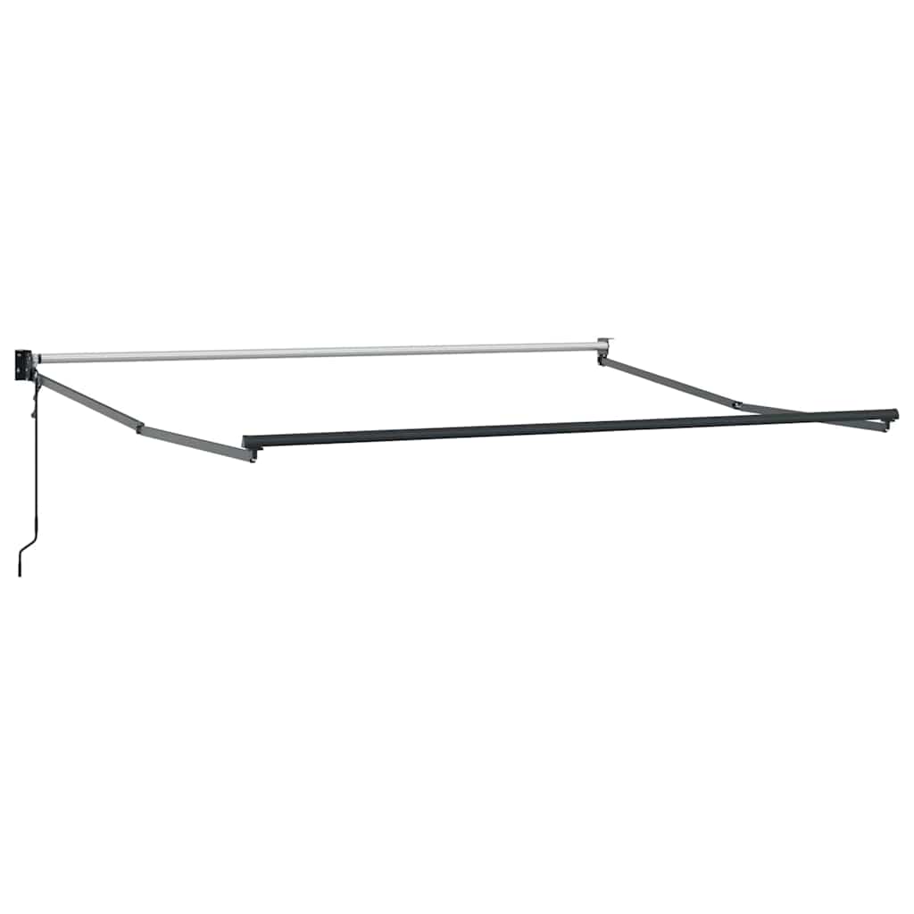 Toldo Retráctil Verde Y Blanco 350 X 250 Cm Poliéster Y Metal_4