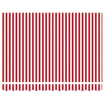 Toldo Retráctil Rojo Y Blanco 300 X 250 X 165 Cm Tela Y Metal_5