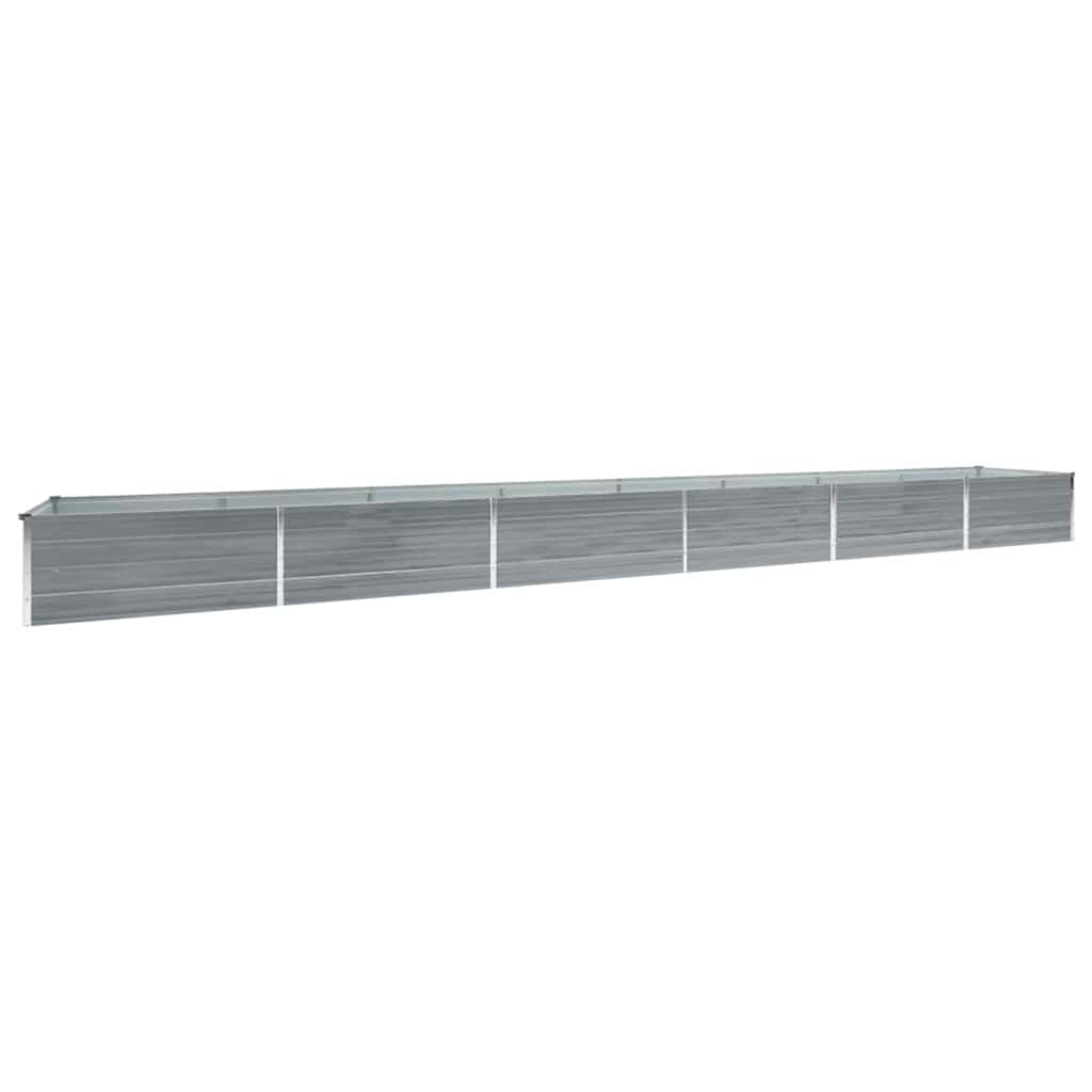 Arriate De Acero Galvanizado Gris 600x80x45 Cm_1