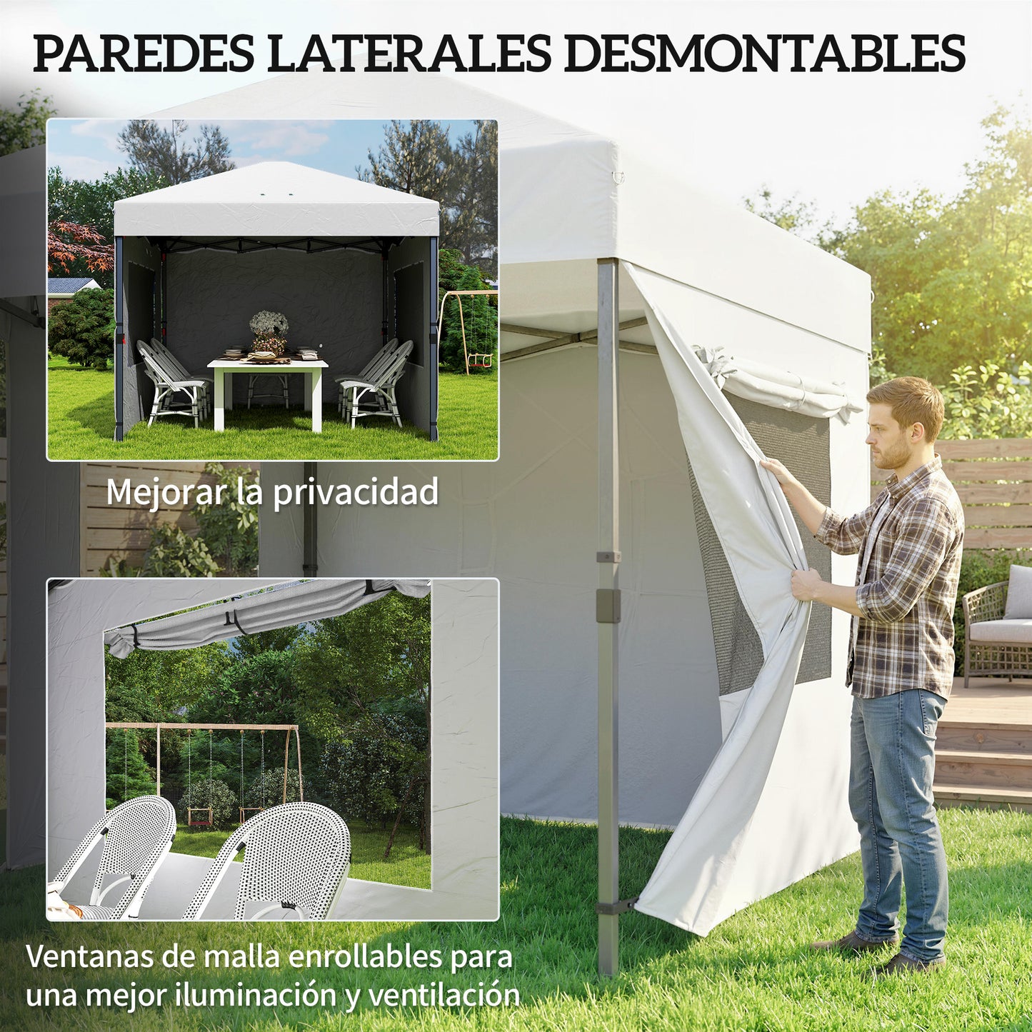 Outsunny Carpa Plegable 3x3 M_4