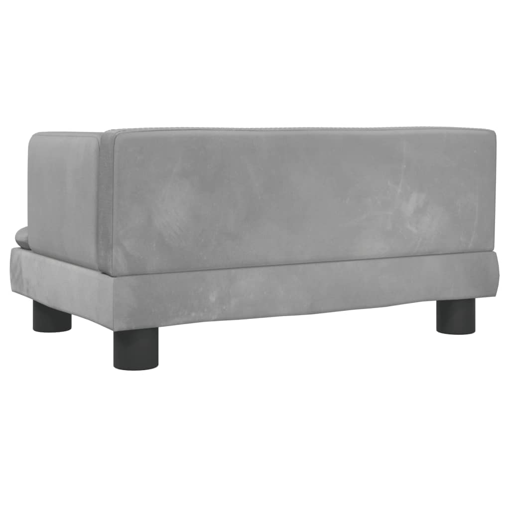 Cama Para Perros De Terciopelo Gris Claro 60x40x30 Cm / Vetonek_2