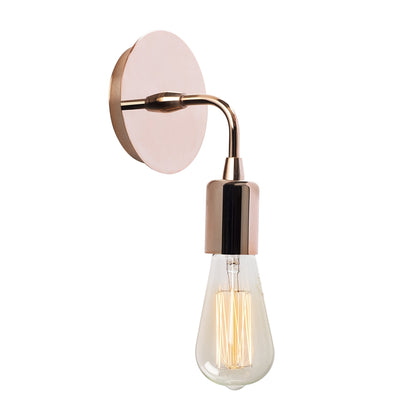 Aplique De Pared, Metal , Cobre, 12x12x20, Casquillo E 27 Max 40 W_0