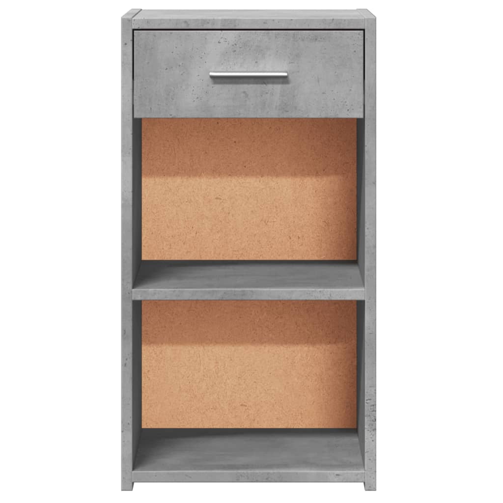 Mesita De Noche Madera De Ingeniería Gris Hormigón 35x34x65 Cm_3