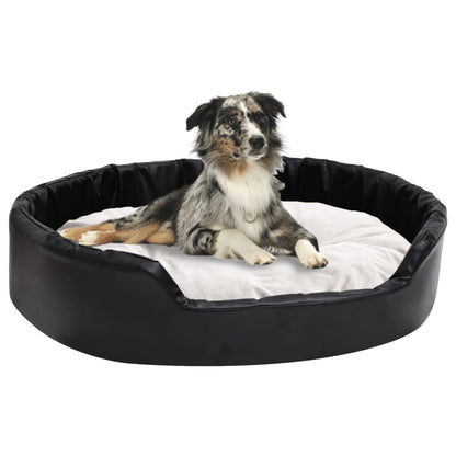 Vidaxl Cama Para Perros Felpa Y Cuero Sintético Beige 90x79x20 Cm_1