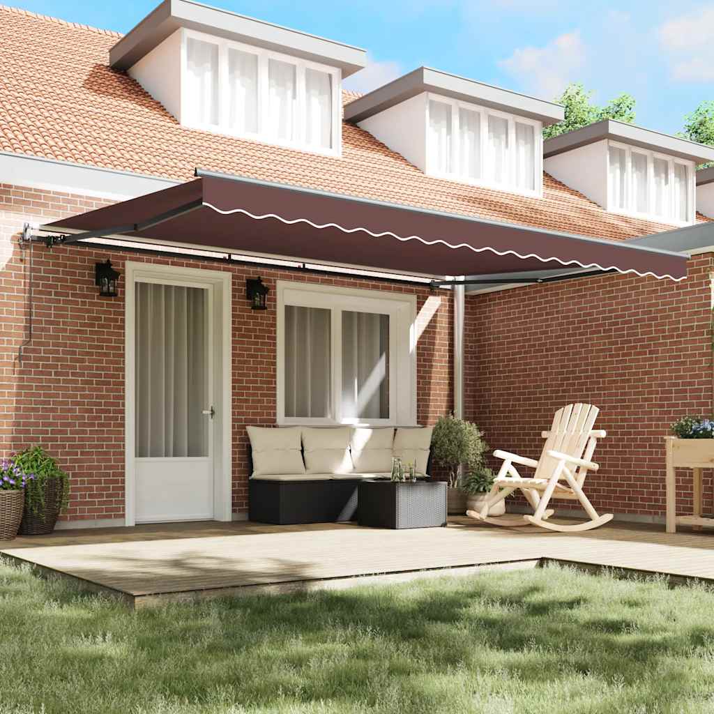 Toldo Retráctil Automático Marrón 450x300 Cm_2