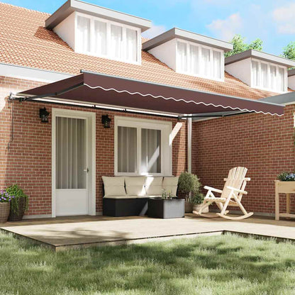 Toldo Retráctil Automático Marrón 450x300 Cm_2