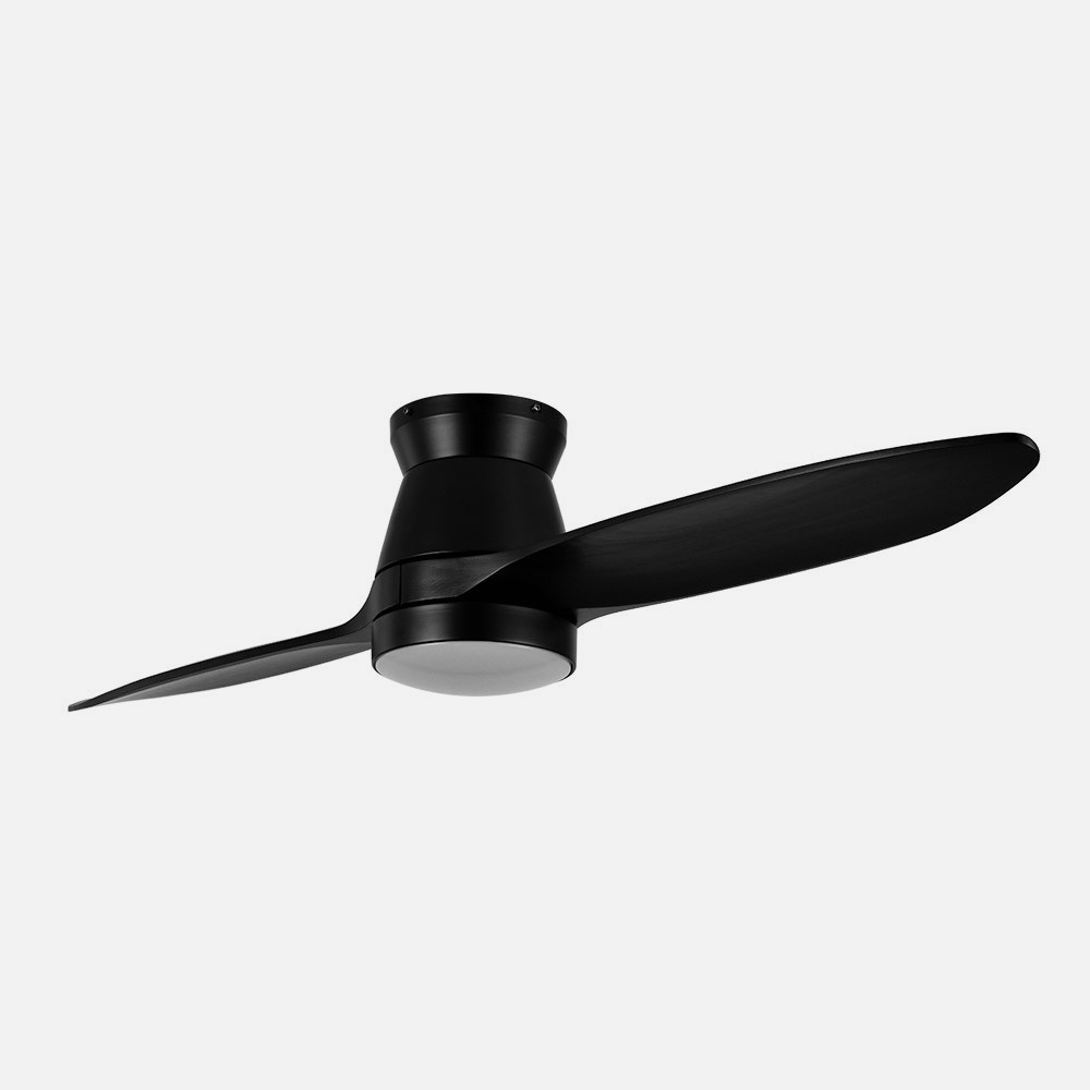 Ventilador Dc Nordic 24w 2400lm Negro 2 Aspas 132d 3000k,4500k,6000k, Remoto+temporizador+memoria_2