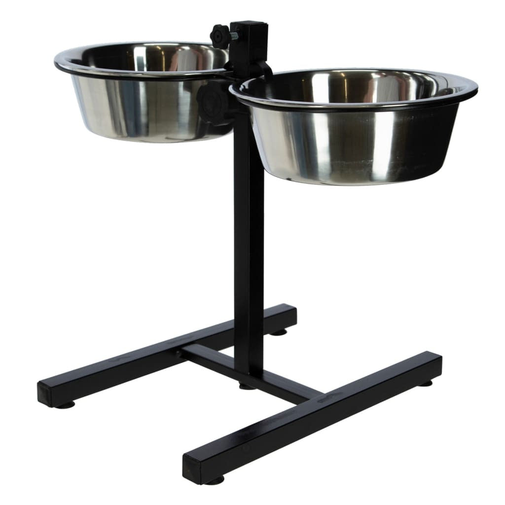 Kerbl Comedero Con Soporte Negro 2x2,8 L 43 Cm_0