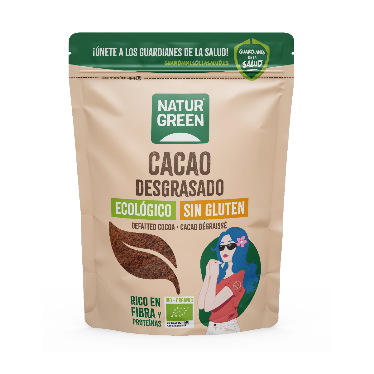 Cacao desgrasado Bio Naturgreen 225 g