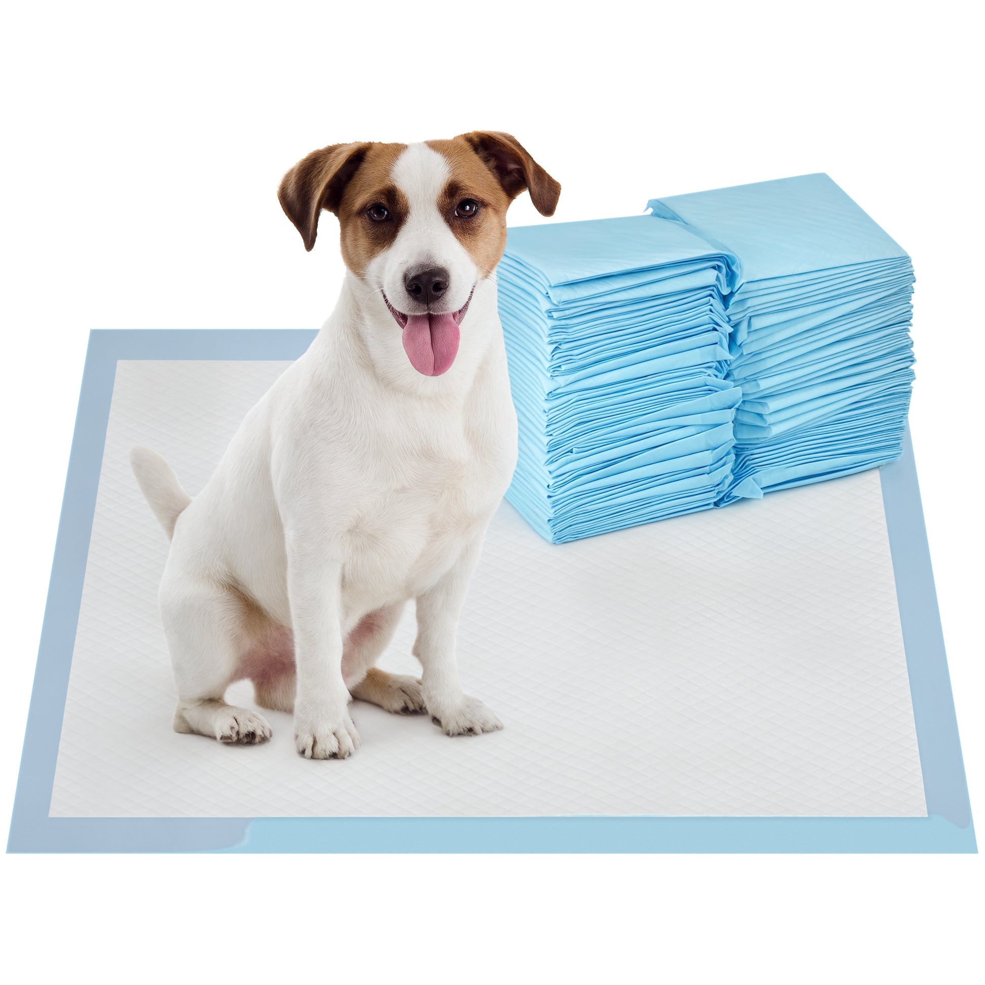 Pawhut Empapadores Para Perros 100 Unidad 45x60 Cm Diseño De 6 Capas Azul_0